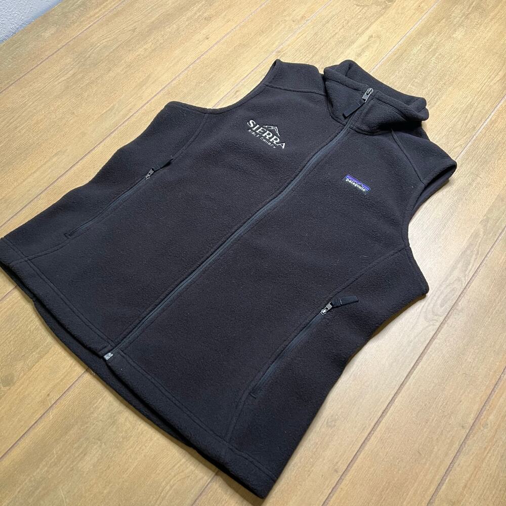 Patagonia Synchilla Fleece Vest Womens L Black Full Zip Sierra Church Logo - Picture 9 of 15
